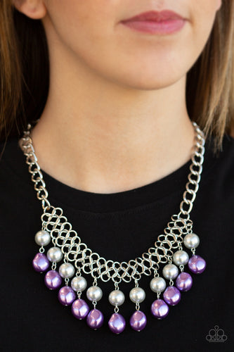 Purple Pearls Necklace