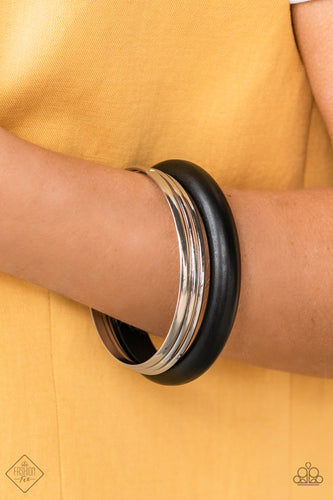 Black Wooden Bangle