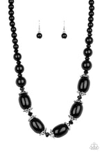 Cargar imagen en el visor de la galería, Men&#39;s Black Beaded Necklace
