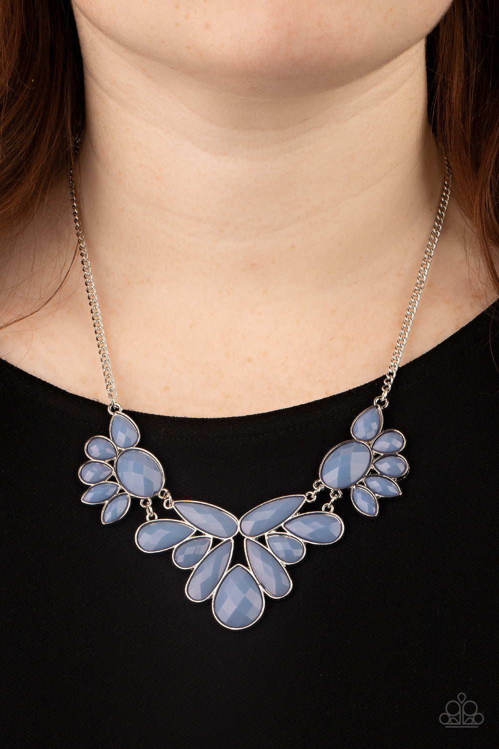 Blue Bib Necklace